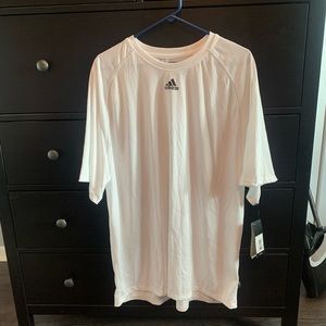 Adidas White Climalite Tee - 2XL